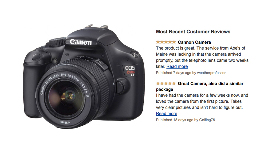 Canon EOS Rebel T3 Black SLR Digital Camera Kit  Review
