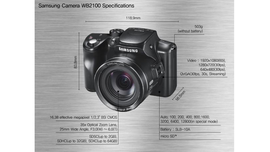 Samsung WB2100 Super Telephoto Camera